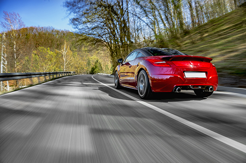 Automobile on road